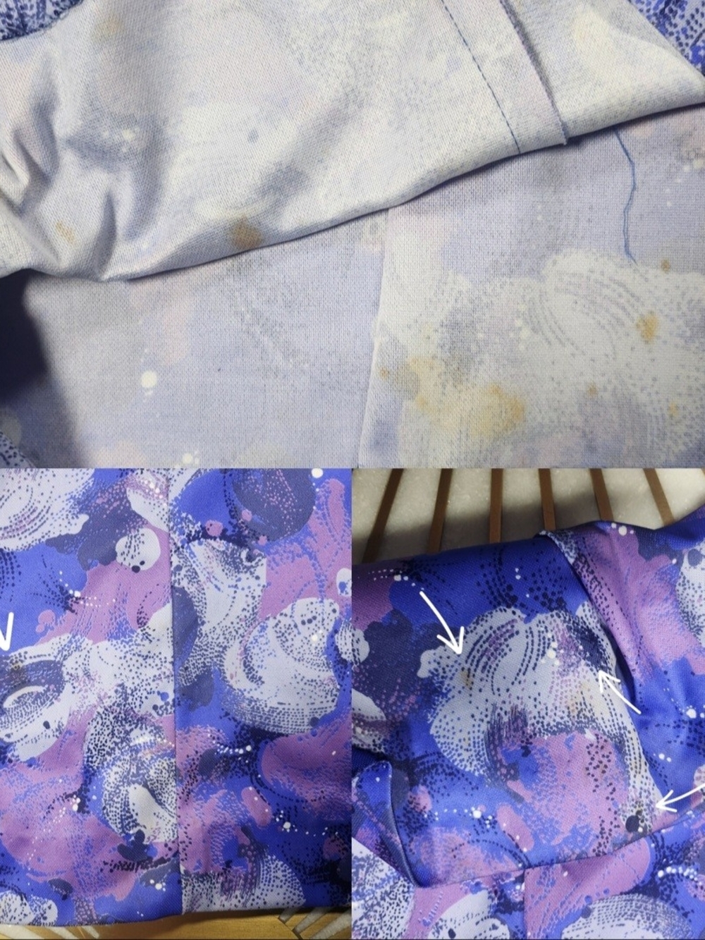 Vintage Purple Abstract Cap Sleeve Midi Dress with Tie Waist - Picture 5 of 5